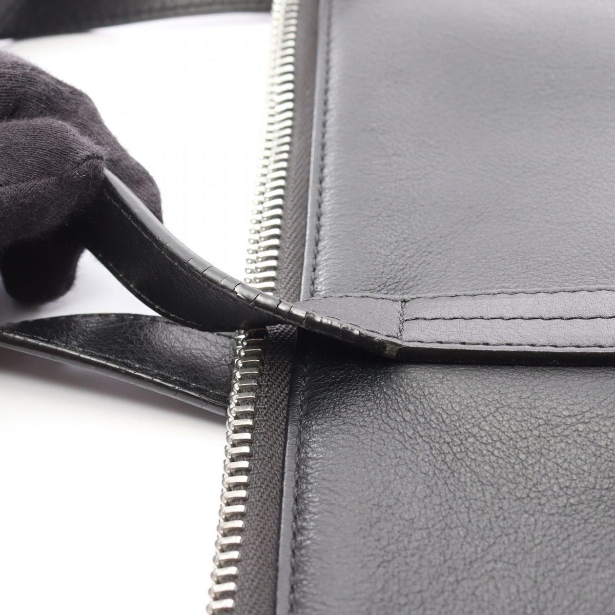 Loewe Business Anagram Black Leather Briefcase — view 12