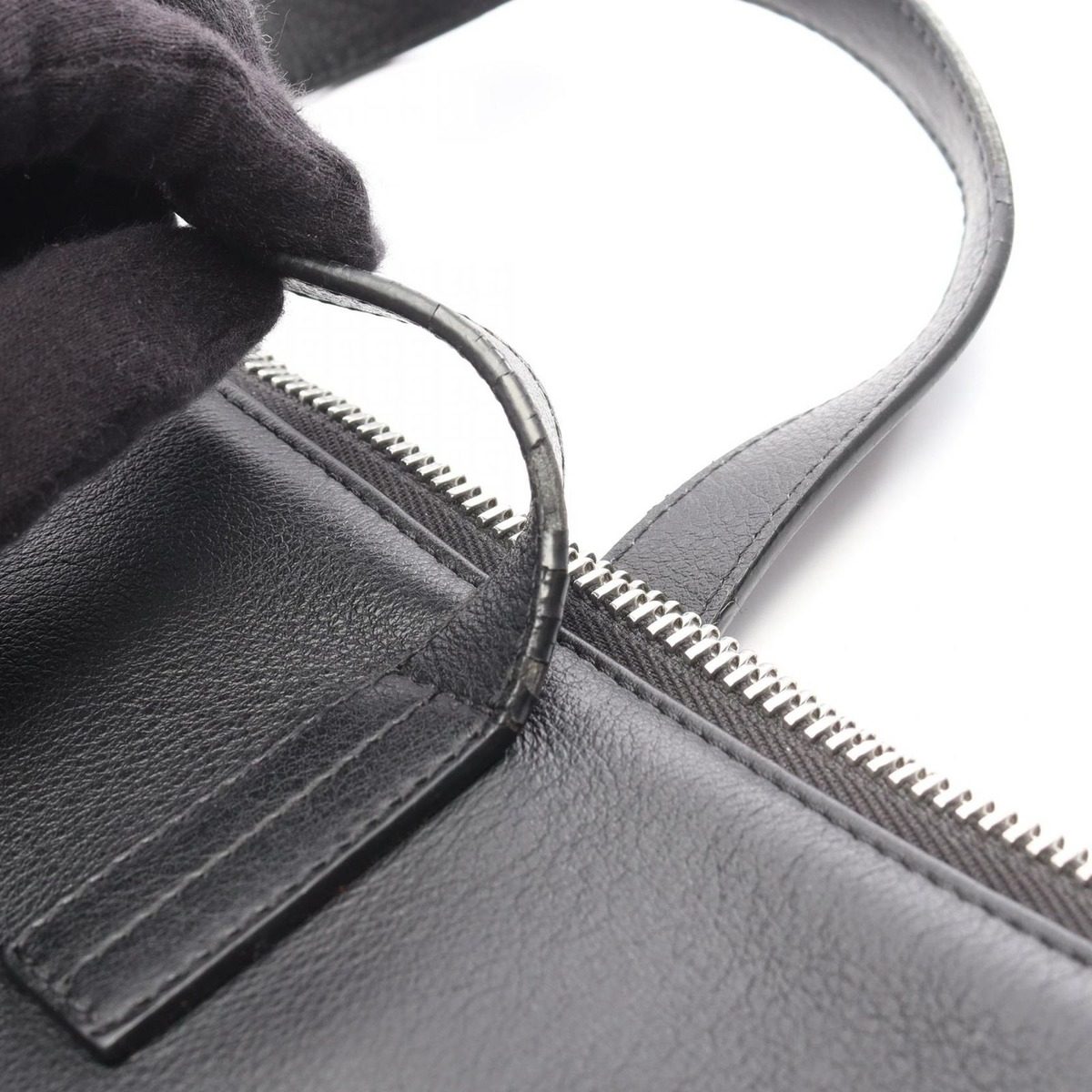 Loewe Business Anagram Black Leather Briefcase — view 13