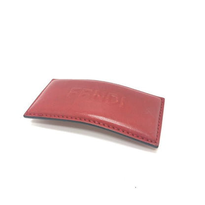 Fendi Barrette Logo Leather Red