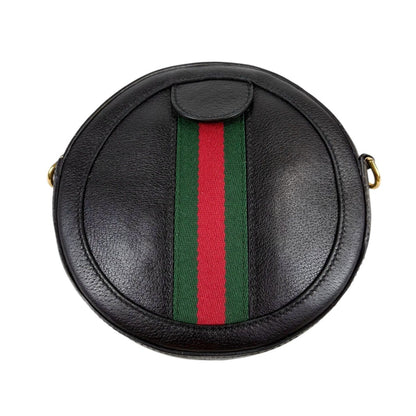 Gucci Round Shape Mini Chain Shoulder Bag Ophidia Black Sherry Line — view 4