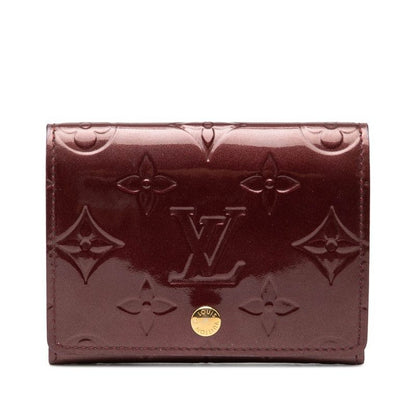 Louis Vuitton Monogram Vernis Envelope Carte de Visit Card Case Rouge Fauvist Purple