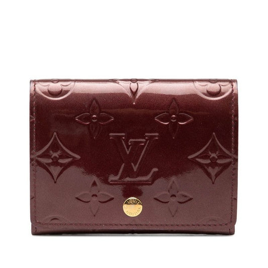Louis Vuitton Monogram Vernis Envelope Carte de Visit Card Case Rouge Fauvist Purple