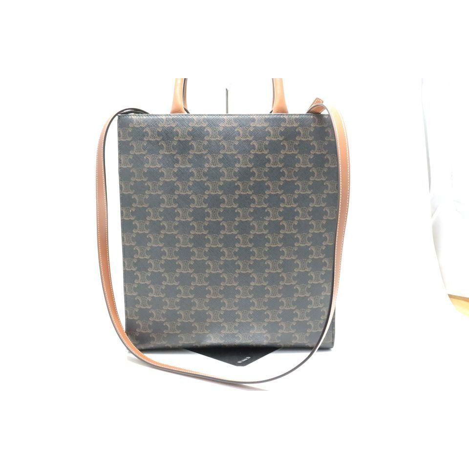 Celine Triomphe Vertical Cover Leather 2-Way Tote — view 2