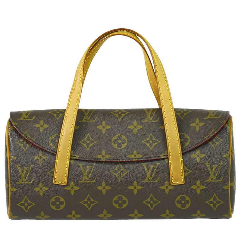 Authentic Louis Vuitton LV Sonatine Monogram Handbag Brown M51902 Sonatine