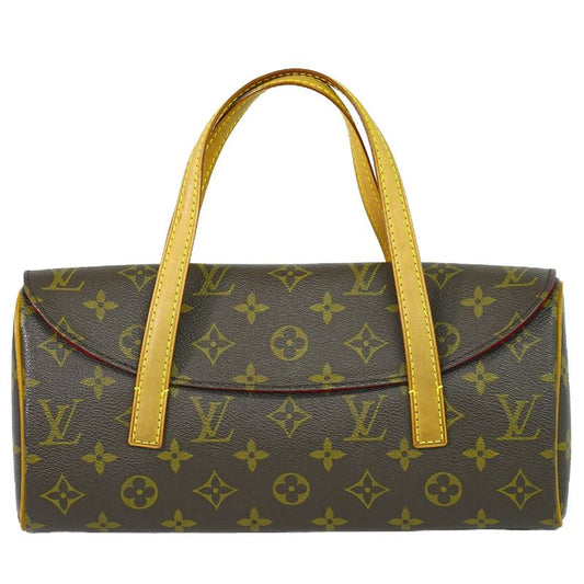 Authentic Louis Vuitton LV Sonatine Monogram Handbag Brown M51902 Sonatine