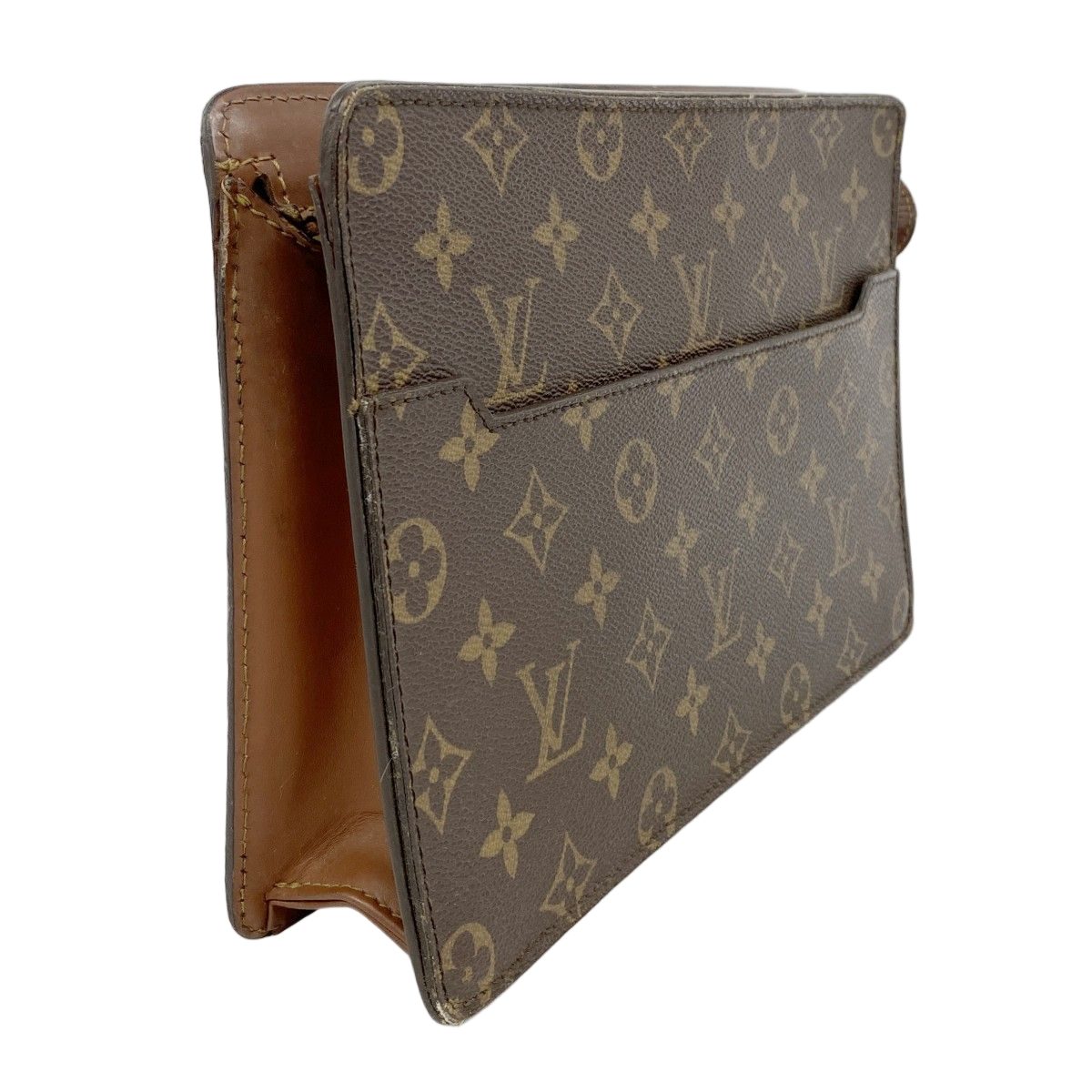 Louis Vuitton Clutch Monogram Pochette Homme Brown — view 2