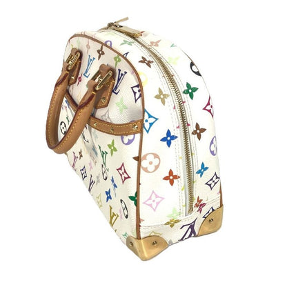 Louis Vuitton Handbag Trouville M92663 Monogram Multicolor Canvas Bronze White