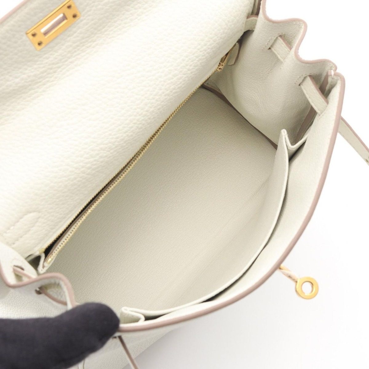 Hermes Handbag Kelly 25 2-Way Mushroom Leather — view 3