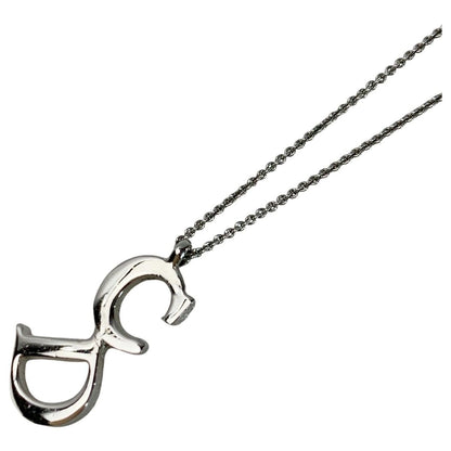Christian Dior CD Logo Vintage Silver Necklace
