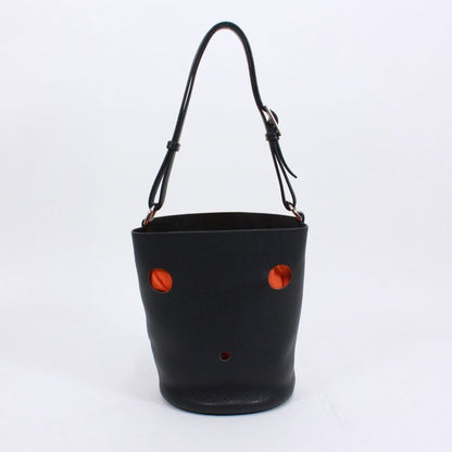 Hermes Mangeoire PM Taurillon Leather Black Handbag Silver