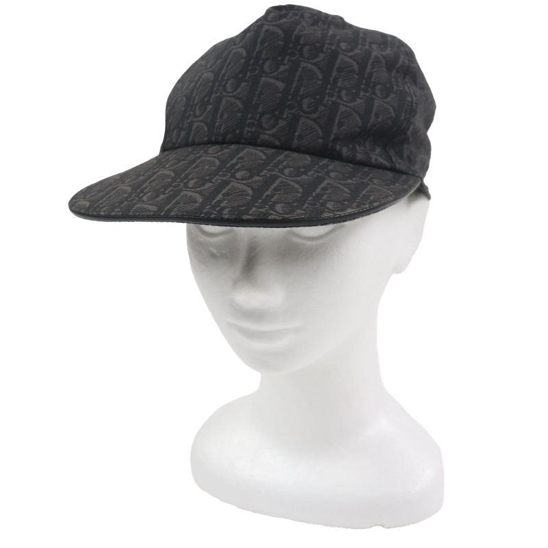 DIOR Homme 933c902h4835 Oblique Leather Use Hat Baseball Cap Dark Gray L Made