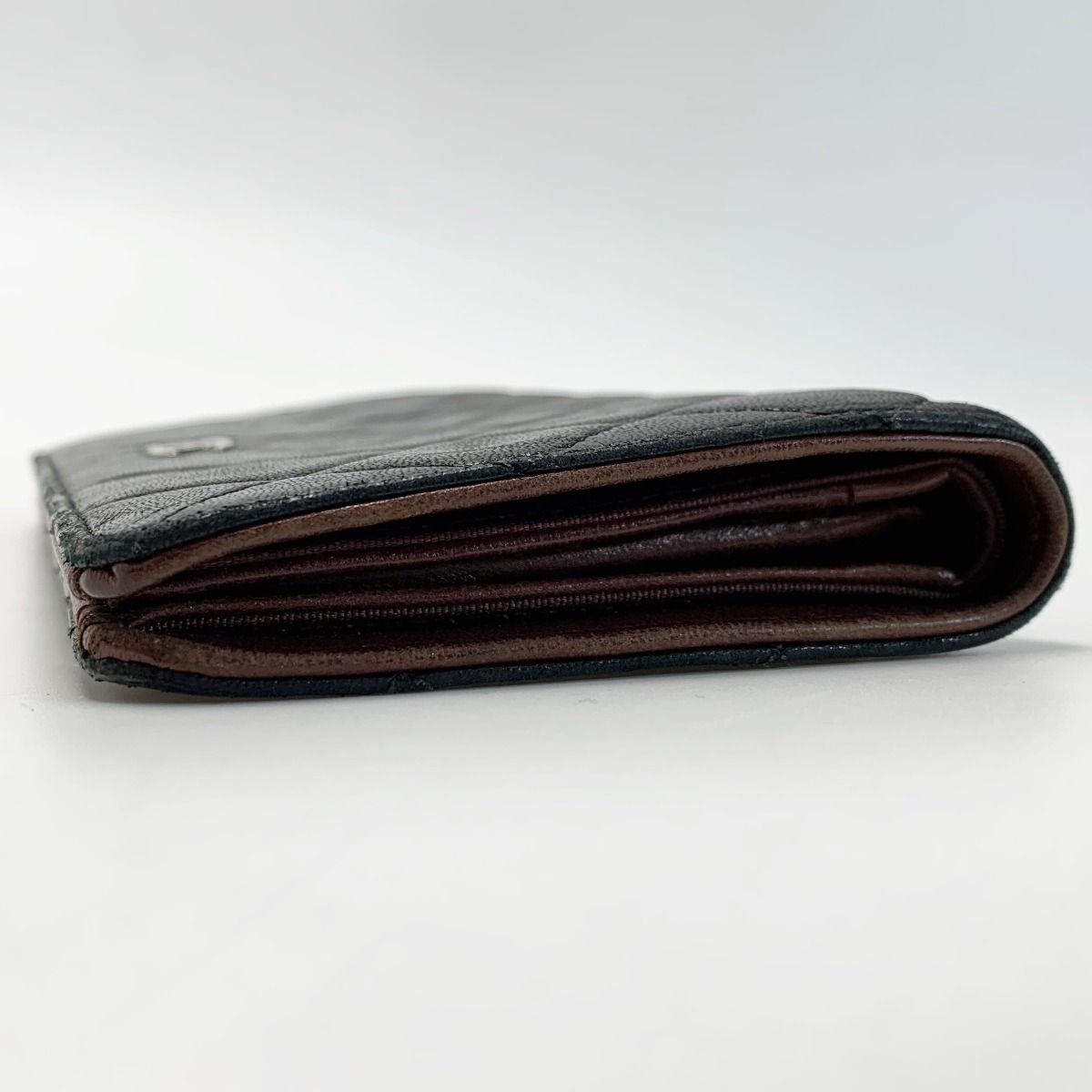 Chanel Matelasse Timeless Classic Svhardware A31509 Black Bifold Long Wallet