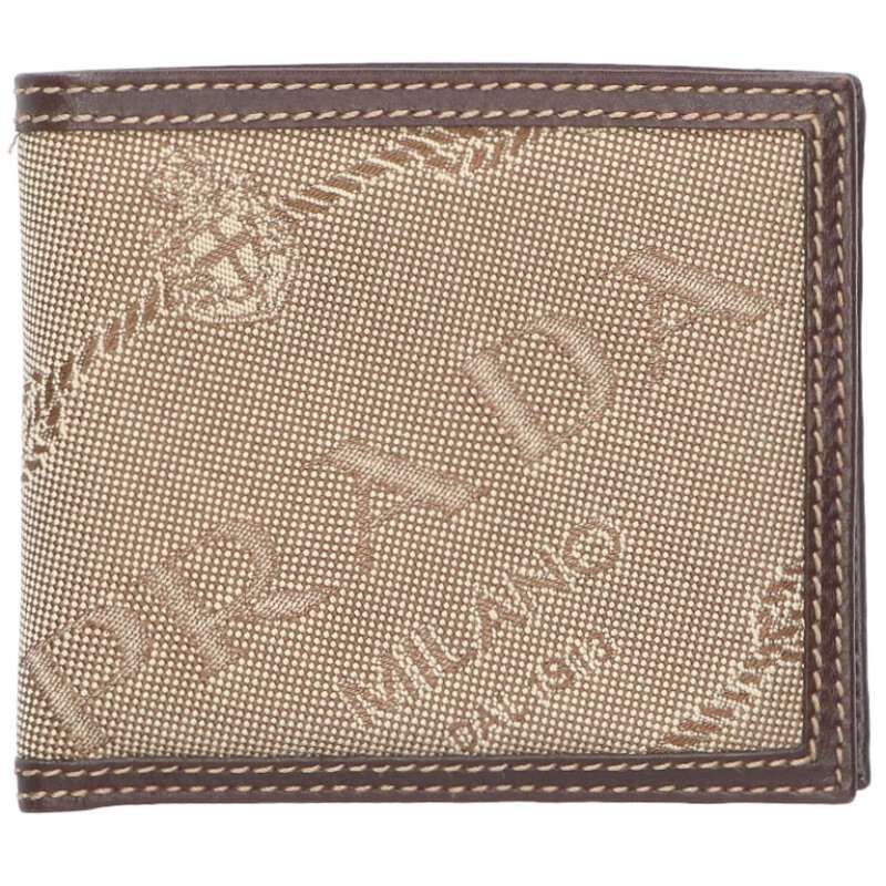 Prada 2m0738 Logo Jacquard Leather Bifold Wallet For Men