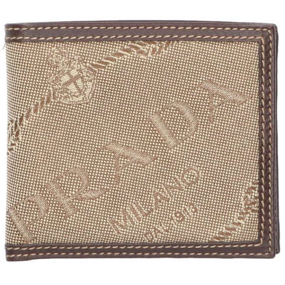 Prada 2m0738 Logo Jacquard Leather Bifold Wallet For Men