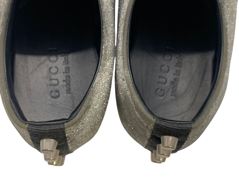 2120 Gucci Sneakers Sherry Line Glitter Sneakers Uk7 Approx 26.5cm (10.43in)