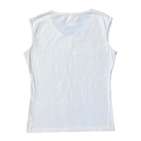 Christian Dior J'Adore Dior Rhinestones Galliano Tank Top Shirt 38