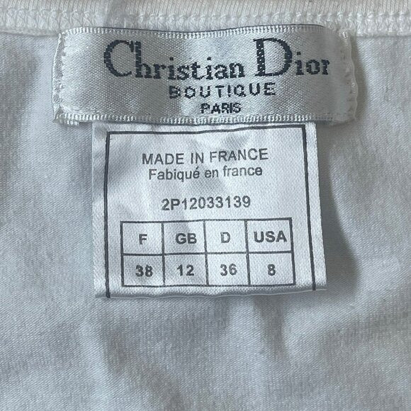 Christian Dior J'Adore Dior Rhinestones Galliano Tank Top Shirt 38