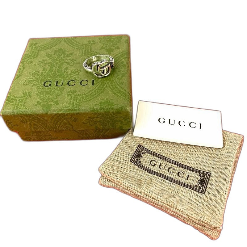 Gucci Box Arabesque Double Key Motif Ring No 13