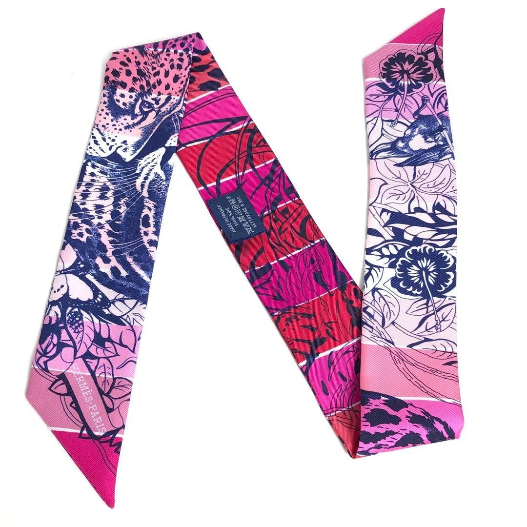 Hermes Twilly Scarf Silk Jungle Love