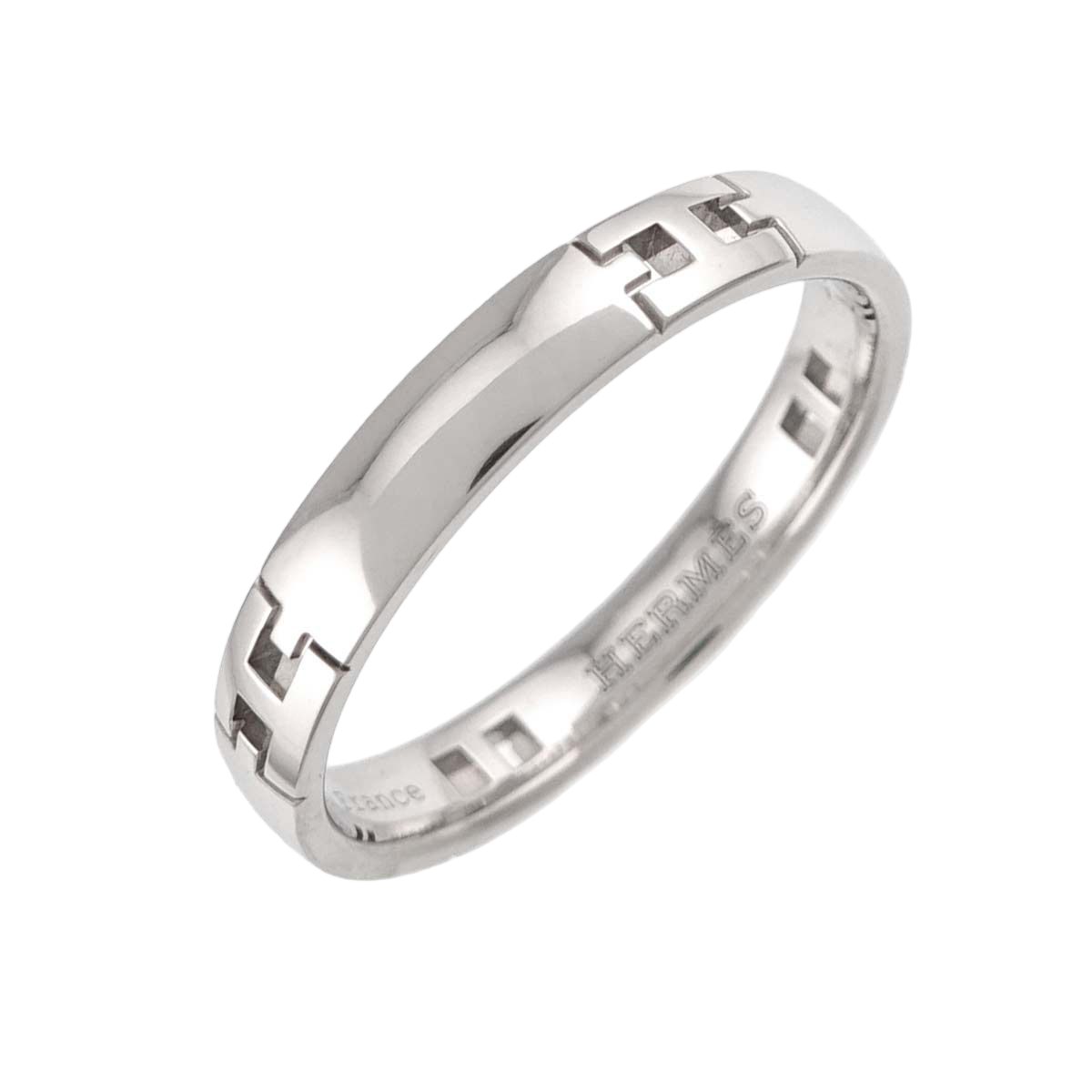Hermes Ever Hercules 60 Ring 18k White Gold 750