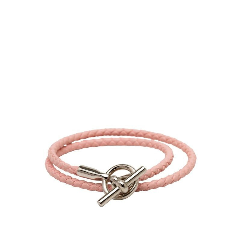 Hermes Grenand Dubretour Rose Sakura Silver Leather Metal