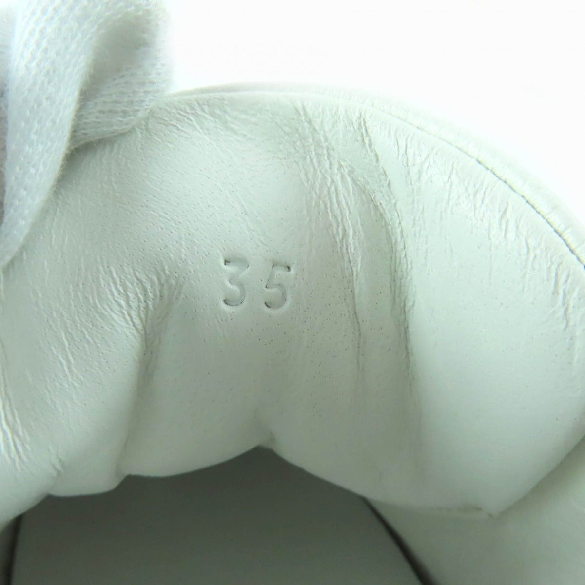 Hermes Boomerang Logo Suede Leather Lace Up Sneakers White Gray 35 — view 12