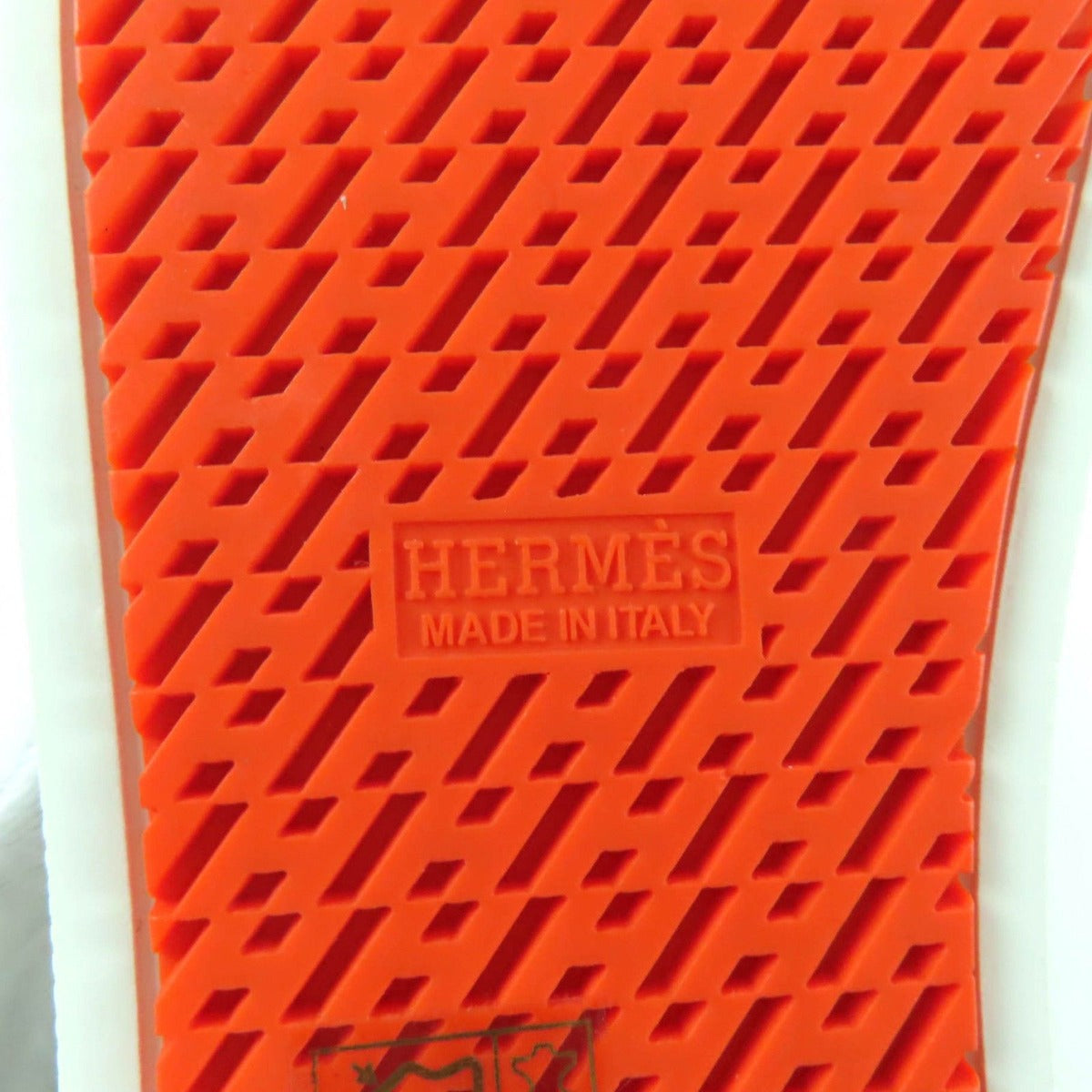 Hermes Boomerang Logo Suede Leather Lace Up Sneakers White Gray 35 — view 13