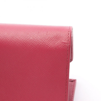 Prada Trifold Wallet Saffiano Magenta Leather — view 10