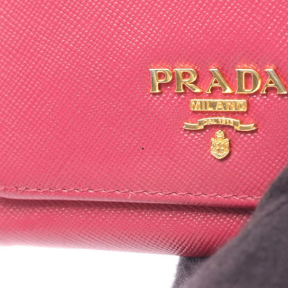 Prada Trifold Wallet Saffiano Magenta Leather — view 7