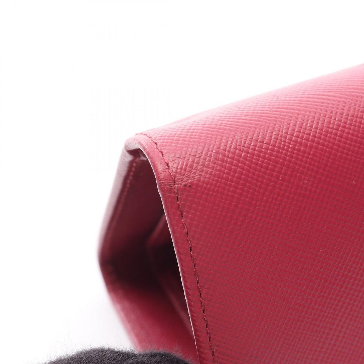 Prada Trifold Wallet Saffiano Magenta Leather — view 9