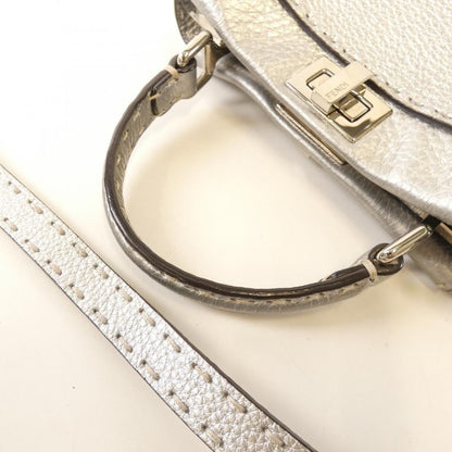 Fendi Selleria Peekaboo Mini Bag Argento — view 6