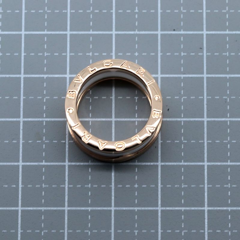 Bulgari Bee Zero One Ceramic Size 10 White 18K Pink Gold (18k Pink Gold)