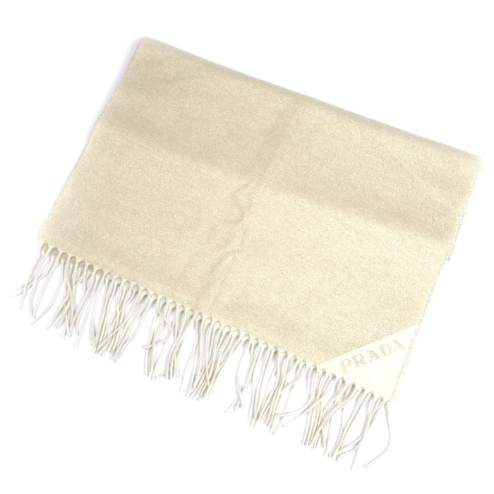 Prada Jacquard Evening Scarf Gold And White 1 Fs091 dgi f0 X0 a IC Chip Silk