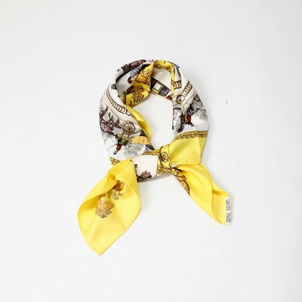 Hermes Carre 90 Carre 90 Scarf Ron Chien Walk To Scarf Hermes Yellow