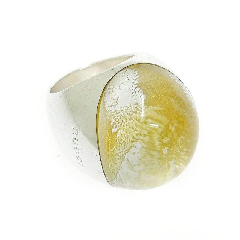 Gucci Silver Stone Ring 32.3 g 925 Engraving