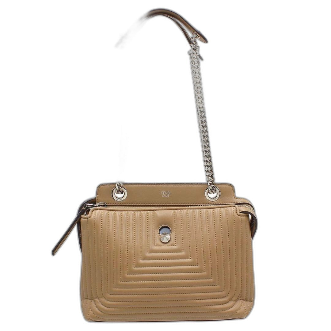 Fendi Com Click Leather Shoulder Bag