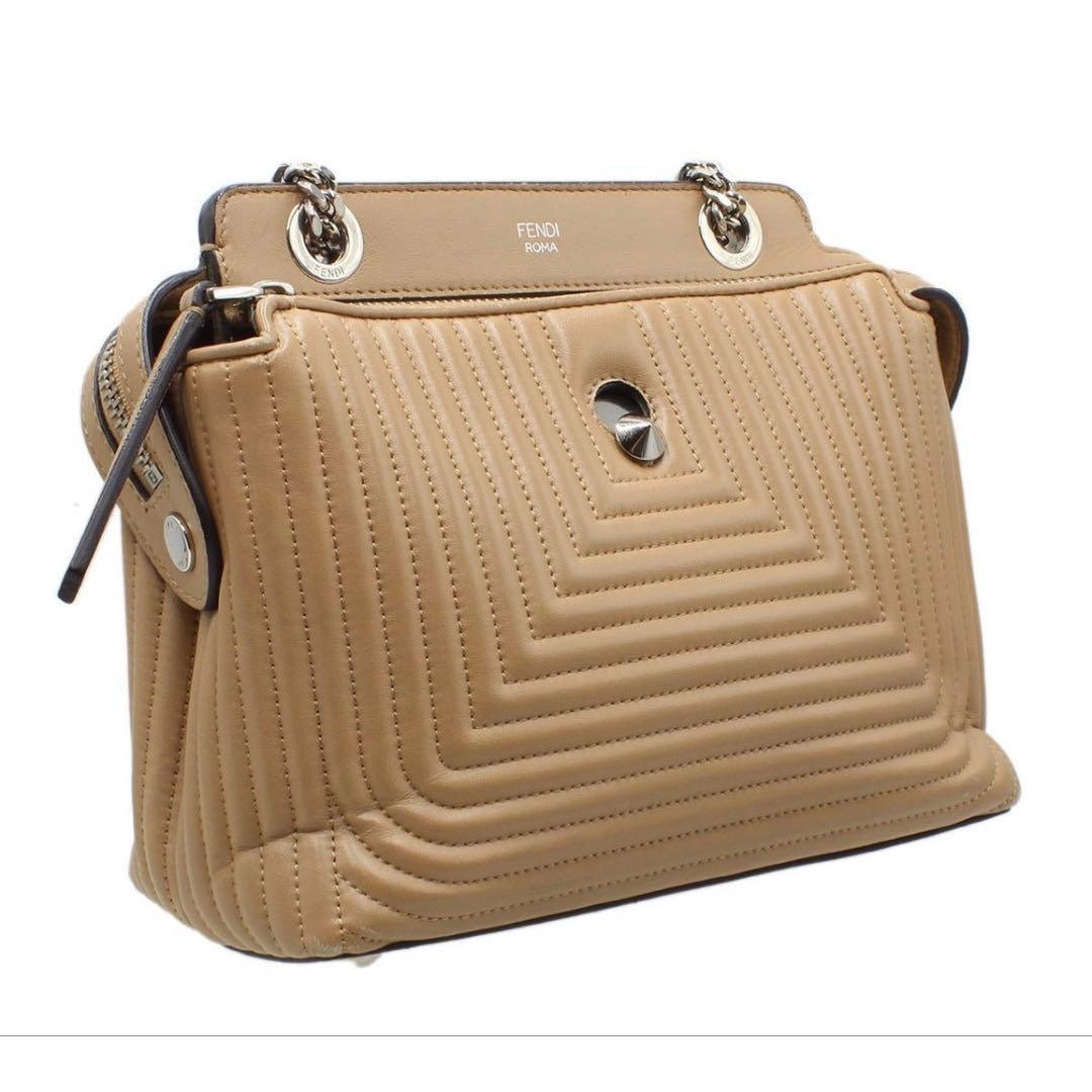 Fendi Com Click Leather Shoulder Bag — view 3