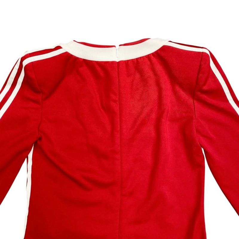 Gucci X Adidas Collaboration Jersey Dress Sideline 712711 S Size Trefoil V Neck