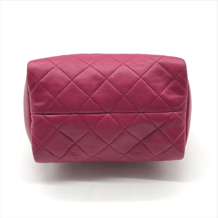 Chanel CC Logo Quilted Mini Chain Shoulder Bag Pink