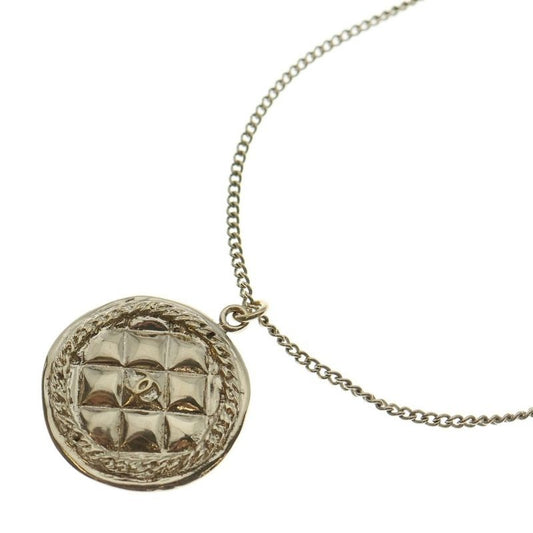 Chanel Coco Mark Quilted Plate Necklace