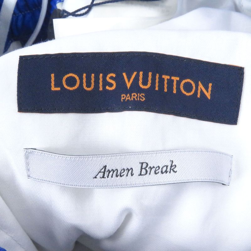 Louis Vuitton 23SS Amen Break LV Logo Hardware Tie Dye Pattern Leather Shorts