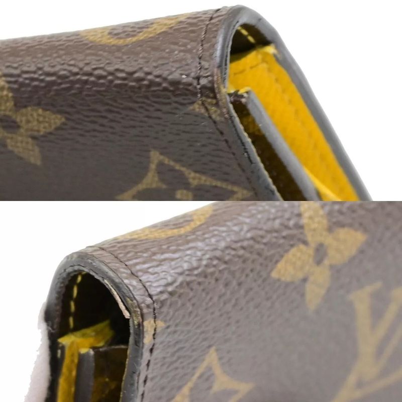 Louis Vuitton Long Wallet Portefeuille Emily Monogram Yellow M60698 61fa064
