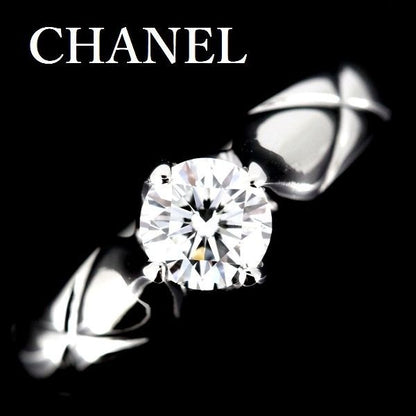 Chanel Quilted Diamond 050 CT E-Vvs 2 Ring Pt950