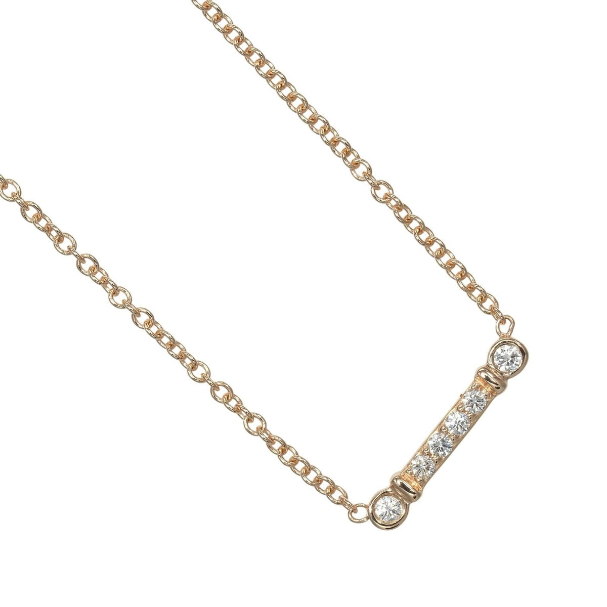 Tiffany & Co Full Driss Stem 18k Pink Gold Diamond Necklace