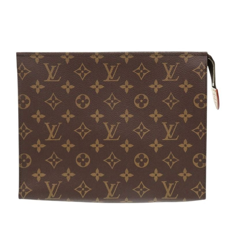 Louis Vuitton Monogram Poche Toilette 26 Clutch Bag Brown 1585