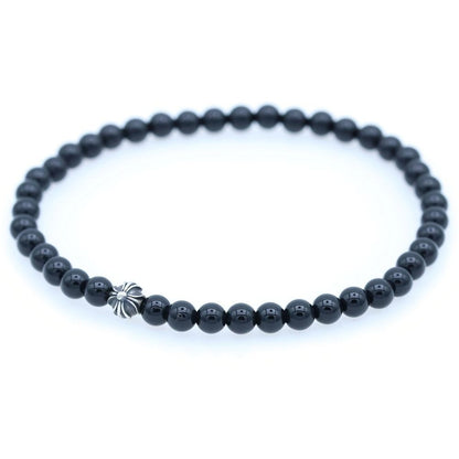 Chrome Hearts Bead Bracelet Black Silver