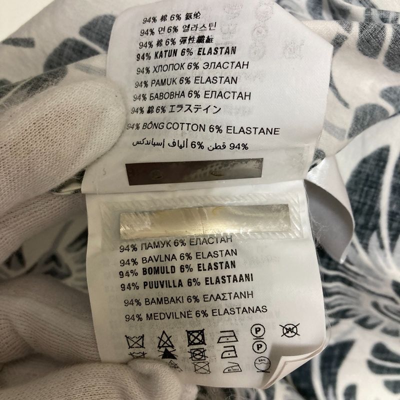 Prada Flower Print Sleeveless Shirt Blouse Size 38 White Black Women's Used