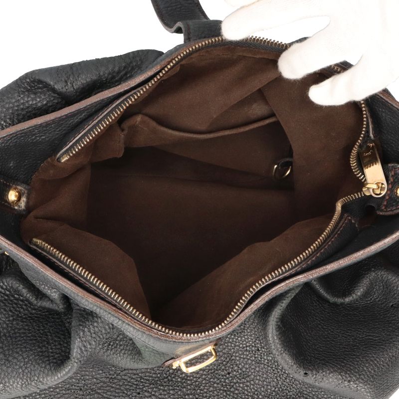 Louis Vuitton XS M95660 Mahina Women's Shoulder Bag Noir Black Excellent