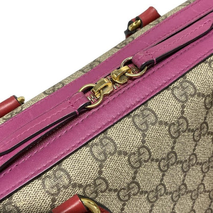 Gucci GG Plus GG Supreme 409529 Beige X Red X Multi Leather