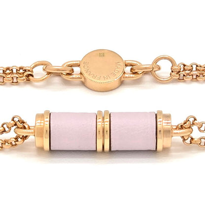 Hermes Charnières PM Necklace Swift Leather Gold Color Metal Neck Circumference